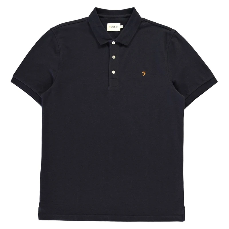 Farah Mens Blanes Polo Shirt, True Navy, XL UK