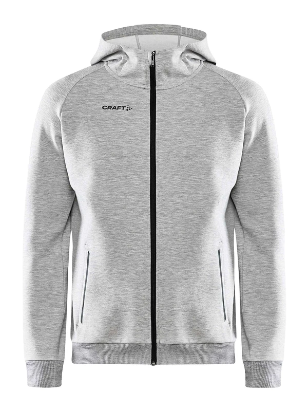 Craft Men's Core Soul Full Zip Hood M Hoodie, grey mixed, XXXL