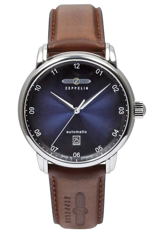 Zeppelin Automatic Watch 8652-3, Blue, Strap.