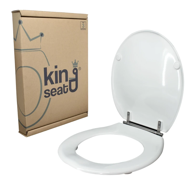 king seat EU00032BIA77GRV1OM PHLEXICARE Toilet Seat, White