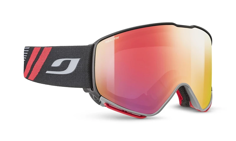 Julbo QUICKSHIFT OTG Unisex Adult Ski Goggles, Black/Red, XL