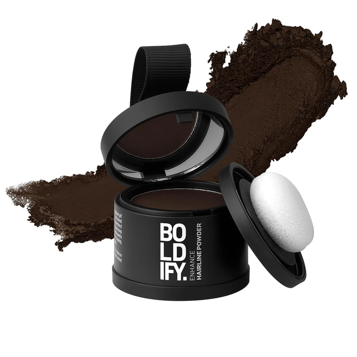 BOLDIFY Hairline Powder - Root Touch Up Hair Color for Gray Coverage - Bald Spot Concealing Hair Powder for Women and Men - 24-Hour Stain-Proof - Dark Brown