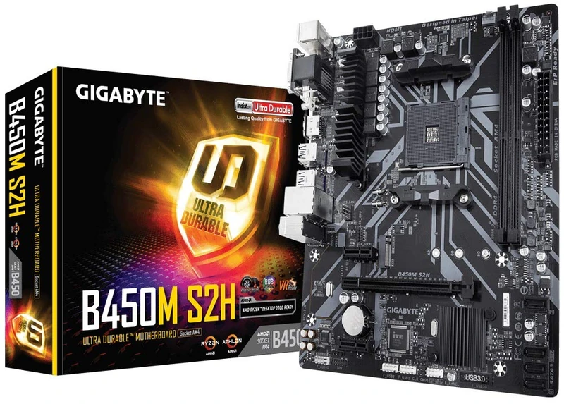 Gigabyte B450M S2H V2 Micro ATX Motherboard for AMD AM4 CPUs