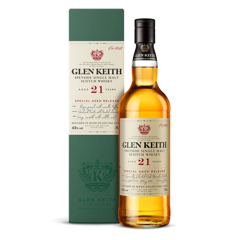 Glen Keith 21 Year Old Scotch Whisky, 70cl - Secret Speyside
