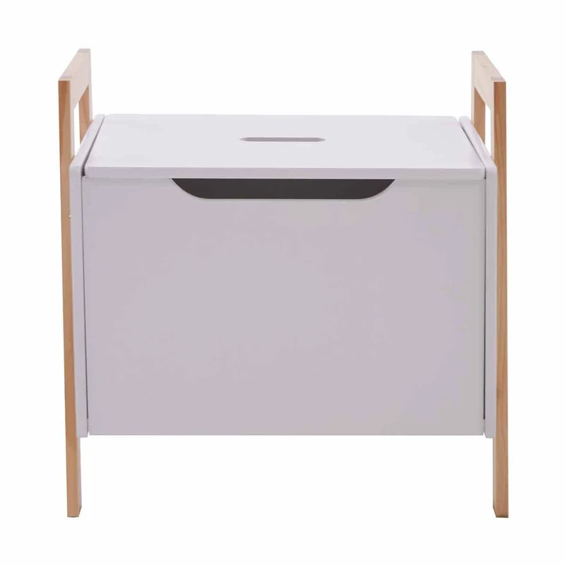 PHW by prime furnishing Rostok Storage Box White Finished Drawer Natural Coloured Pinewood Frame