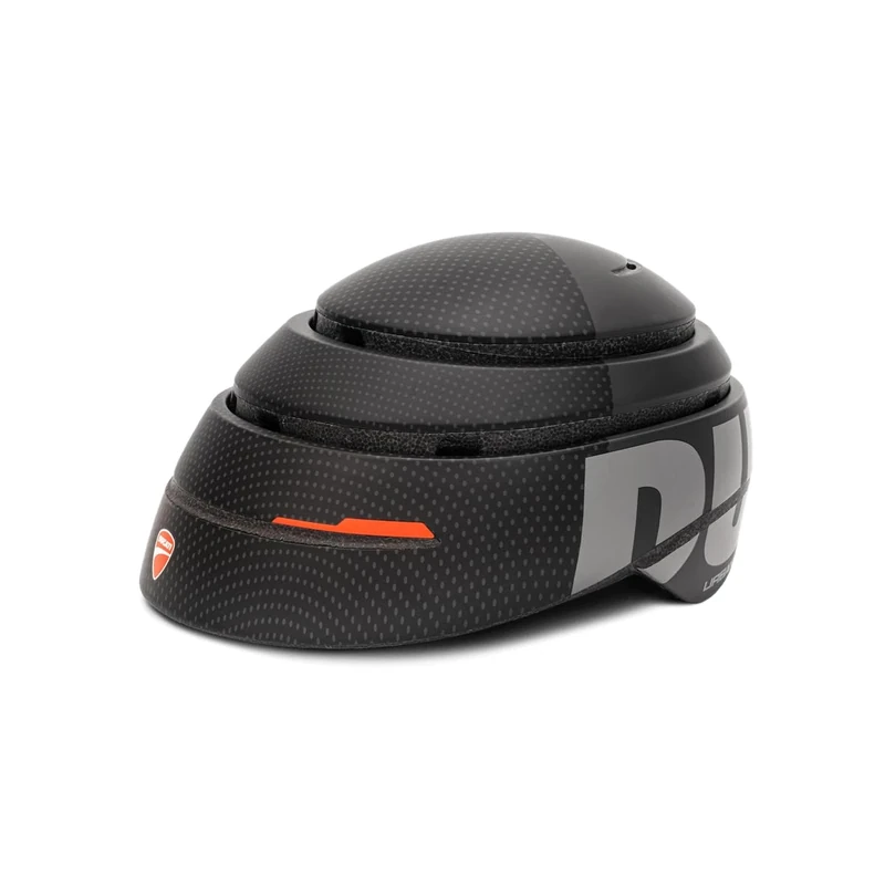 Ducati Urban Folding Helmet, Unisex Adult, Black with Red Details, Large - Image 1