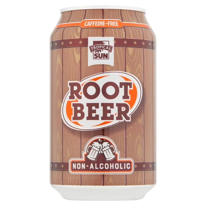 Tropical Sun Root Beer Cans, 330ml (Pack of 12)