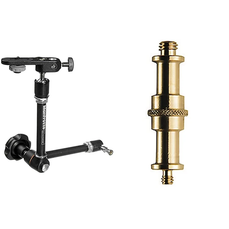 Manfrotto 244 Variable Friction Arm with Bracket, Black & Adapter Spigot