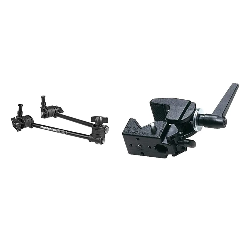 Manfrotto 196AB-2 Single Arm 2 Section, Black & 035 Ftc Super Clamp