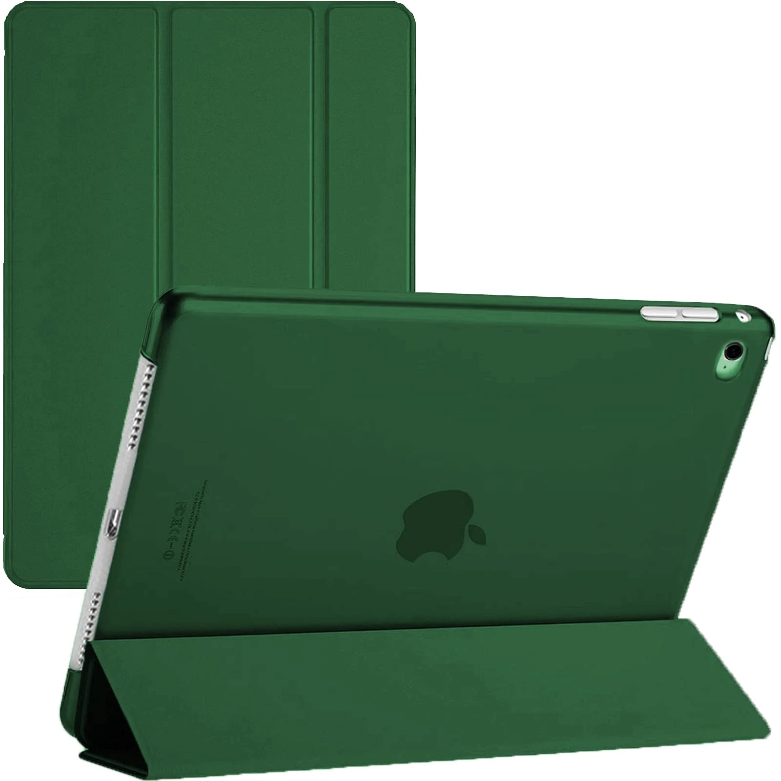 For iPad Air 2nd Generation (2014) A1566 A1567 Smart Magnetic Case Stand Cover with Automatic Wake/Sleep - iPad Air 2 (Emerald Green)