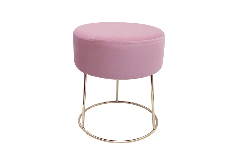 ECHTWERK Marilyn Stool Velvet Surface Cover, 35.5 x 35.5 x 40.5 cm, up to 150 kg, Pink
