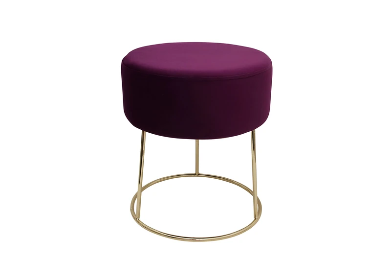 ECHTWERK Marilyn Stool Velvet Surface Cover, 35.5 x 35.5 x 40.5 cm, Holds up to 150 kg, Berry