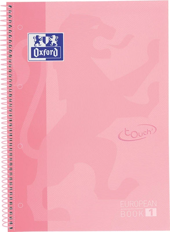 Oxford Notebook Eook 1 School Te DIN A4+ 80 Sheets Squared 5 mm with Margin Flamingo Pastel