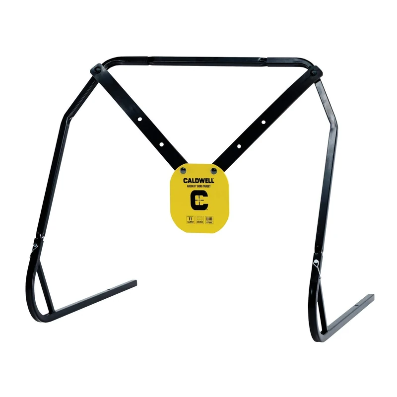 Caldwell Portable Range Kit with 8” AR500 Gong Target, Durable XL Straps, and Steel Target Stand for Easy Range Setup and Transport
