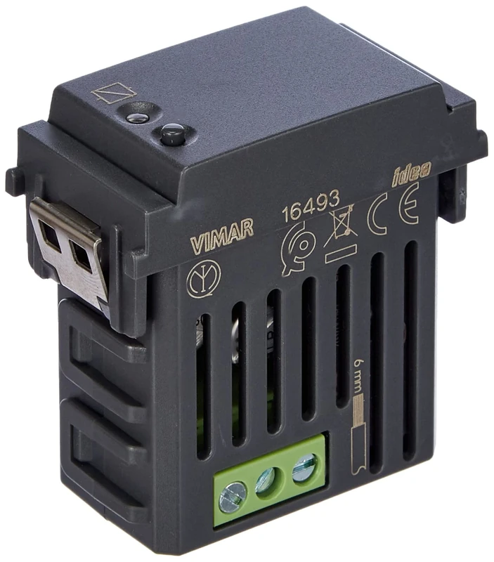 Vimar 16493 Idea IoT View Wireless Connected Actuator with NO 16 A Relay Output, Local and Remote Control, Dual Technology on Bluetooth 5.0 and Zigbee 3.0 Standards