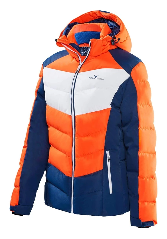 Black Crevice Ladies Ski Jacket Orange/Blue/White 38