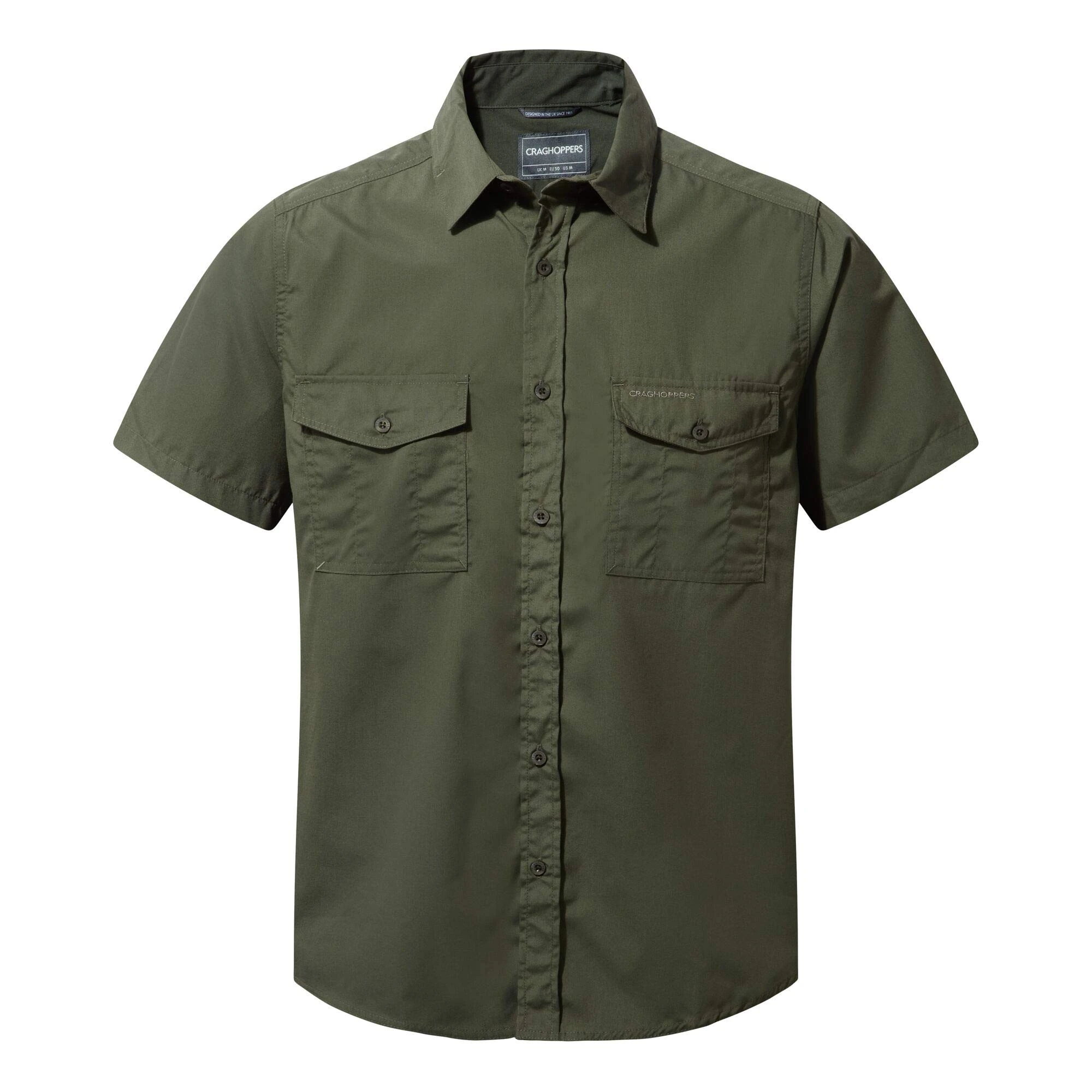 Craghoppers Mens Kiwi Short Sleeve Hiking Shirt, Cedar, XL EU