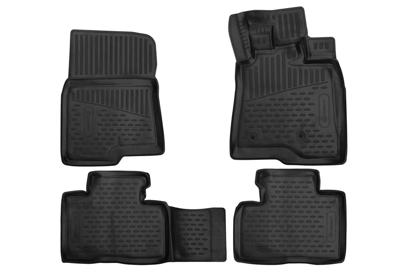 Element Tailored Custom Fit 3D Rubber Floor Mats designed for MITSUBISHI Pajero V80- / NS, NT, NW, NX, 2006-2021, 4 pcs Right hand drive only