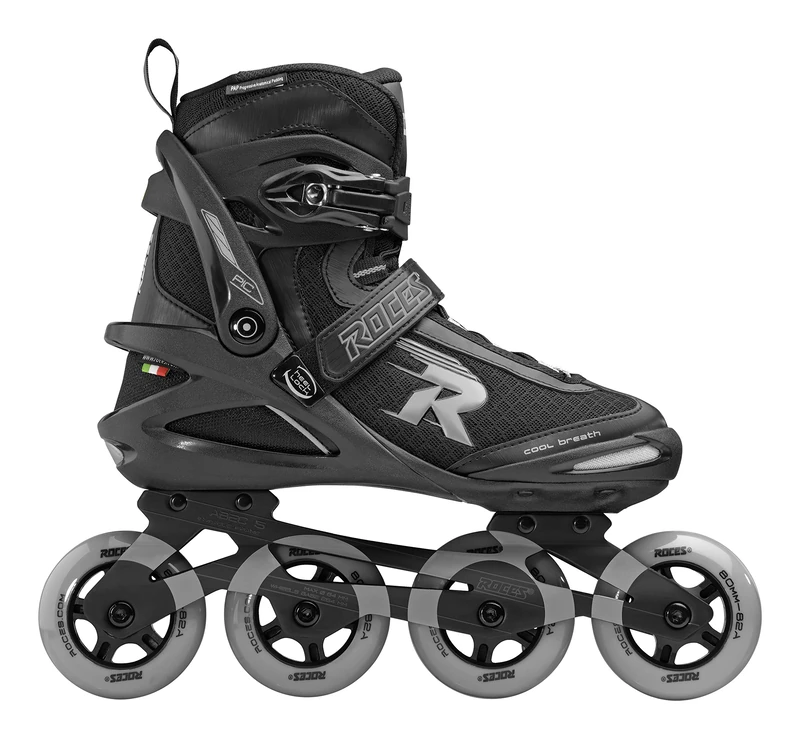 Roces Unisex – Adult Pic TIF Inline Skate, Black-Light Grey, 44