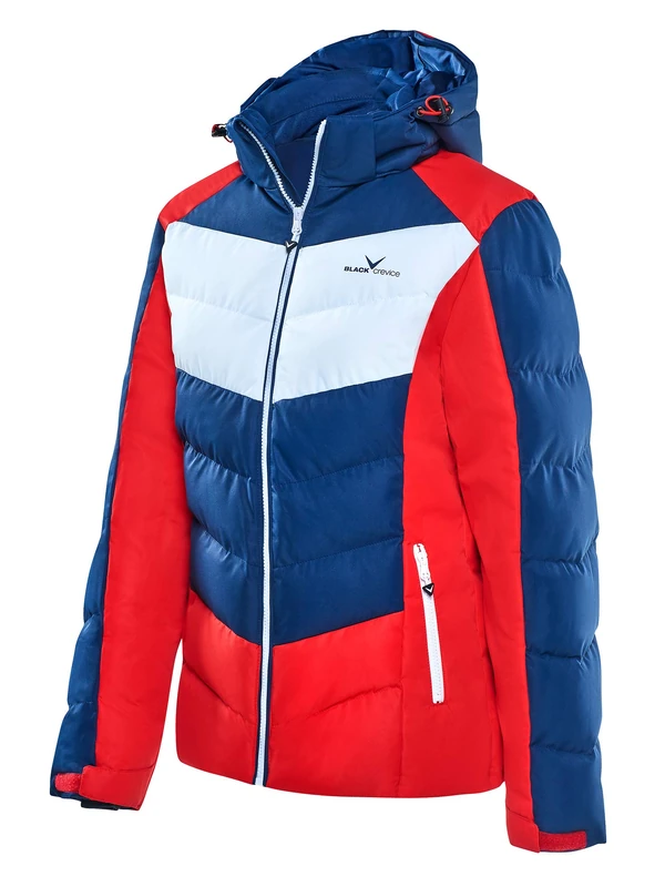 Black Crevice Ladies Ski Jacket, Blue/Red/White, 40
