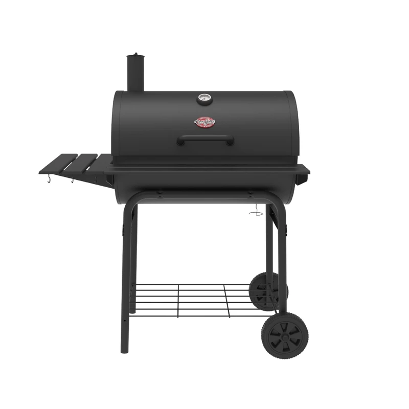 Char-Griller E2827 Pro Deluxe Charcoal BBQ Grill with Side Fire Box – 850 Sq. In. Cooking Space, Heavy-Duty Steel, Black – Perfect for Grilling & Smoking