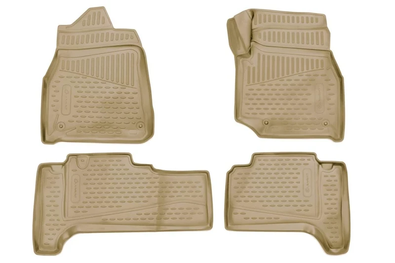Element Tailored Custom Fit 3D Rubber Floor Mats designed for TOYOTA Land Cuiser (J100), 1998-2007, 4WD, diesel, AT, 4 pcs beige Right hand drive only