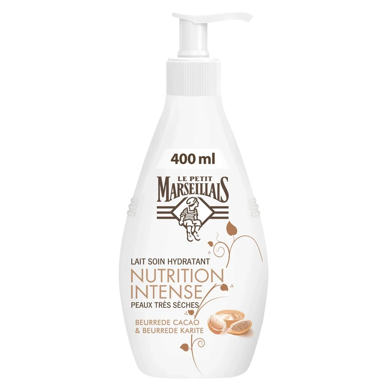 Le Petit Marseillais Intense Moisturising Body Lotion with Cocoa Butter and Shea Butter for Very Dry Skin 400 ml