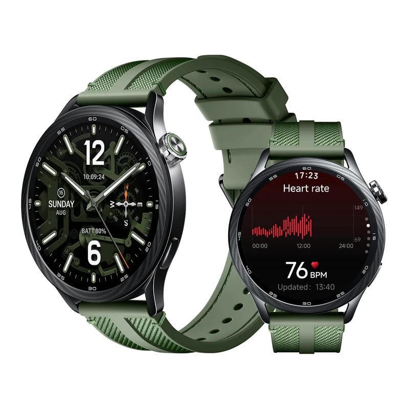 XIAOMI Watch S5 46mm, Smartwatch for Men and Women, 1.48" AMOLED, Fitness Tracker with Heart Rate/Sleep Monitoring, 21 days battery life, 150+ sports modes, dual-band GPS, NFC, Android&iOS, Green