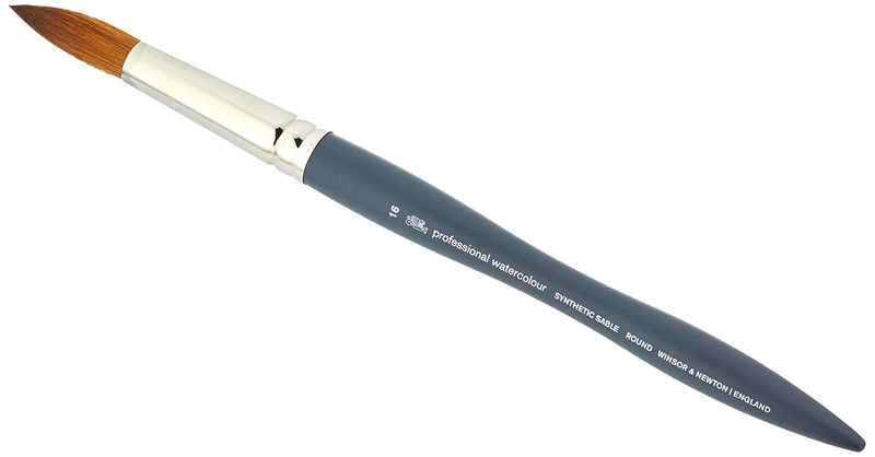 Winsor & Newton 5011116 Professional Watercolour Brush, Painting Brush for Watercolours with Synthetic Fibres, Ergonomic Handle, Durable & Dimensionally Stable, Short Handle, Round Brush No. 16
