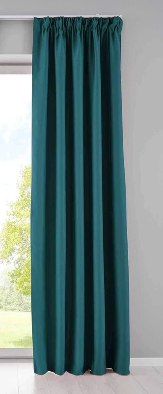 Gardinenbox Newyork Opaque Curtain Concealed Loops Petrol H x W 225 x 295 cm Pack of 1 Thermal Blackout Curtain Soundproofing Oeko-Tex Ruffle Tape Tieback 202020610 - Image 1