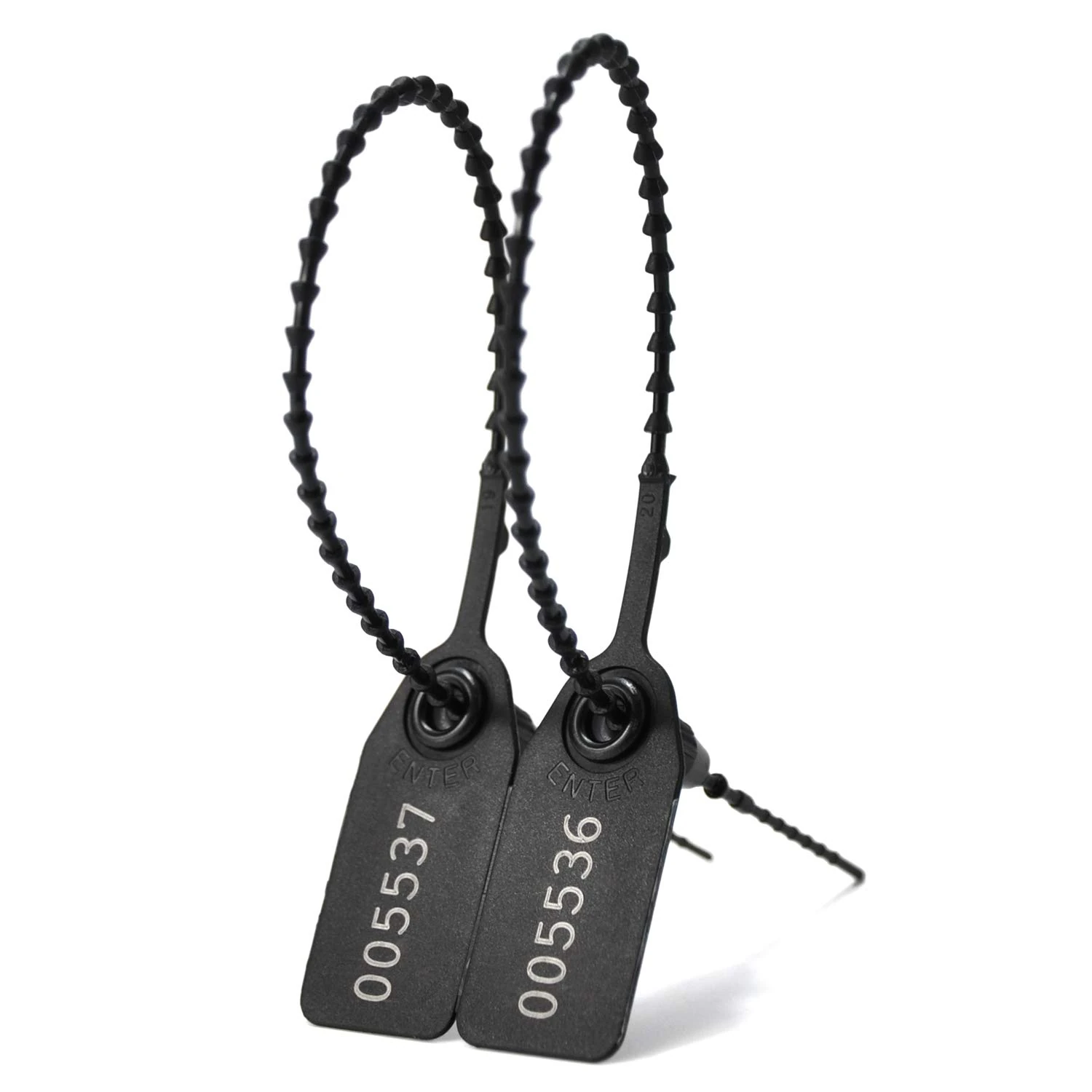 100pcs Numbered Security Seals Zip Ties Fire Extinguisher Safety Tags Tamper Evident Plastic Seals Self-Locking Secure Label for Election Box First Aid Kit(Black)