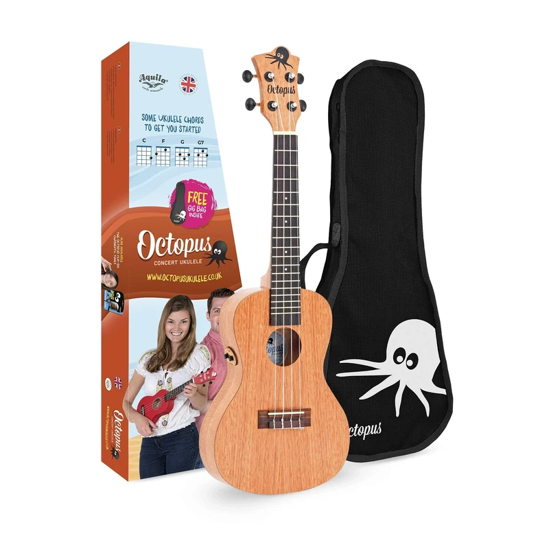 Octopus electro acoustic concert ukulele in natural, UK215CE-NAT