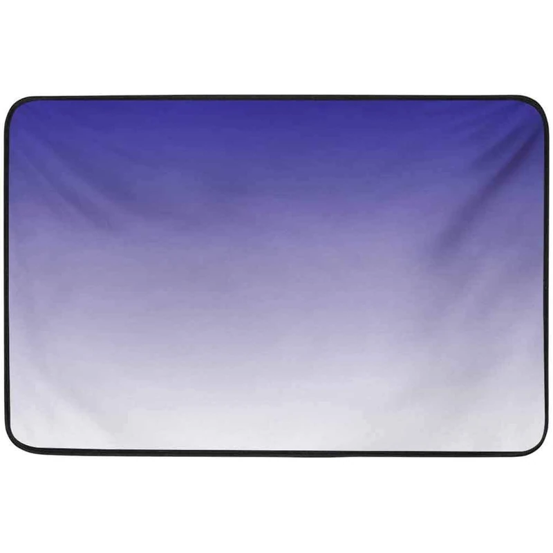 DZGlobal Ombre Door Mat - Indigo White Twilight Design - Image 1