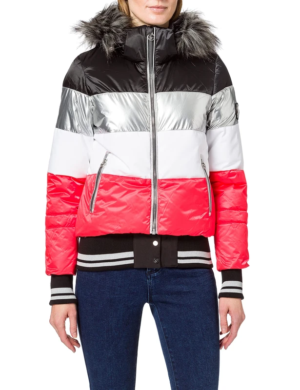 McKINLEY Women's Glorianne Jacket, Blacknight/White/Red, 34