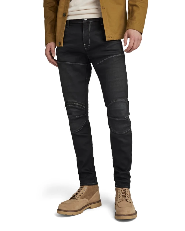 G-STAR RAW Men's 5620 3D Zip Knee Skinny Jeans,Zip Knee: New Dark Aged,31W / 30L