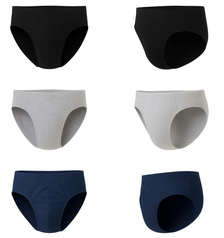 Bahob® Men's Underwear Briefs Ribbed Slips Pants Ultra Soft Sports Cotton Blend Slips Briefs Pants Underwear Small to 5XL (XL, 6 Pack Assorted)