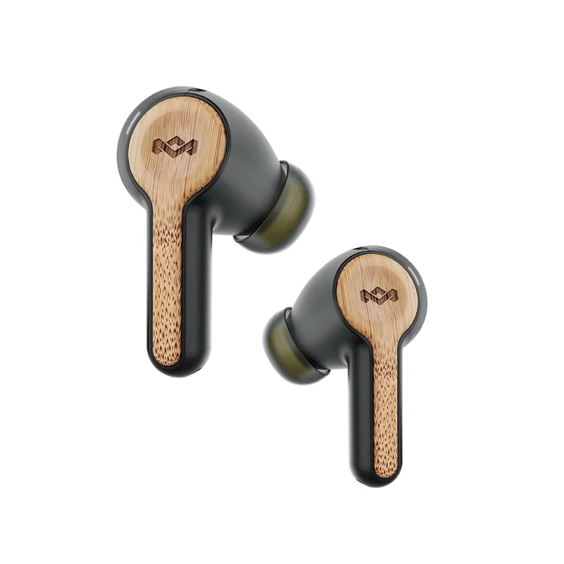 House of Marley Rebel Earbuds - Sustainably Crafted, Wireless Audio, Rechargeable and Touch Control features, 30 Hour Playtime with Sleek and Portable Case