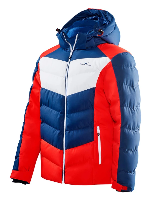 Black Crevice Men's Ski Jacket, mens, Ski jacket., blue/red/white, 50 (EU)