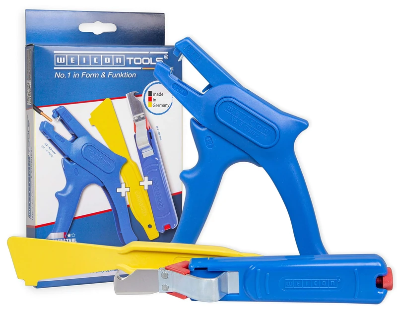 WEICON Tools Classic Set, 3-Piece Set for Electrical installations, DIY and Home Repairs, Made in Germany