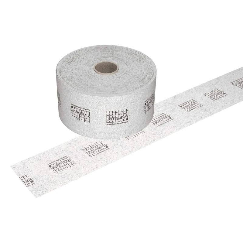 LUX ELEMENTS Sealing Tape Dry-DB 50 m I Thin, Tear-Resistant Sealing Tape Made of Special Fleece Made of Polypropylene Fleece I for Wall and Floor Connections I Tested by Building Inspection