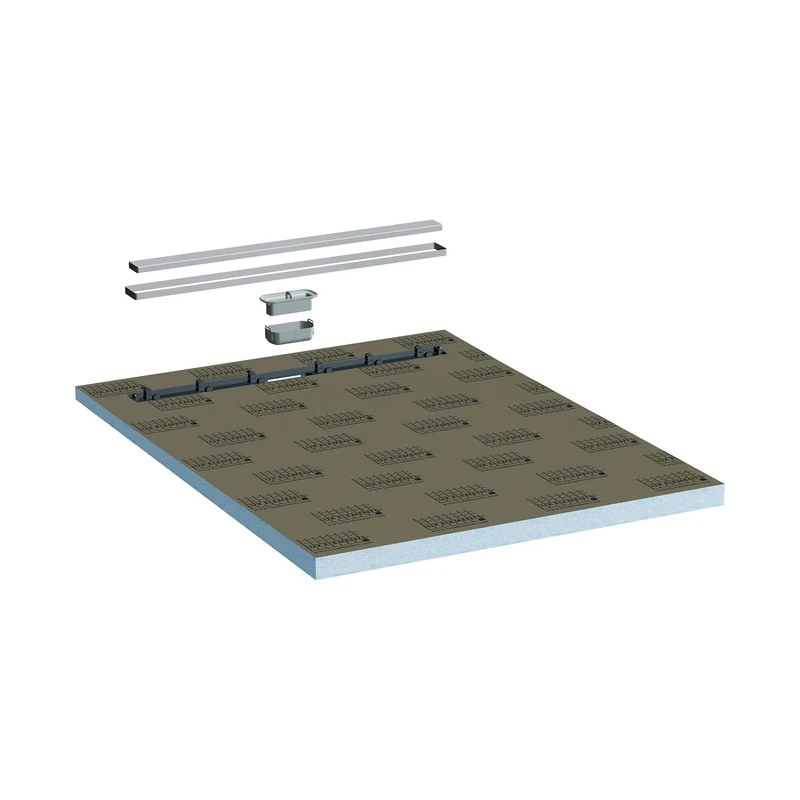 LUX ELEMENTS Ready to Tile, TUB-LINE R1 1200/900 (750) LTUBE94004, Gray, 120 x 90 cm