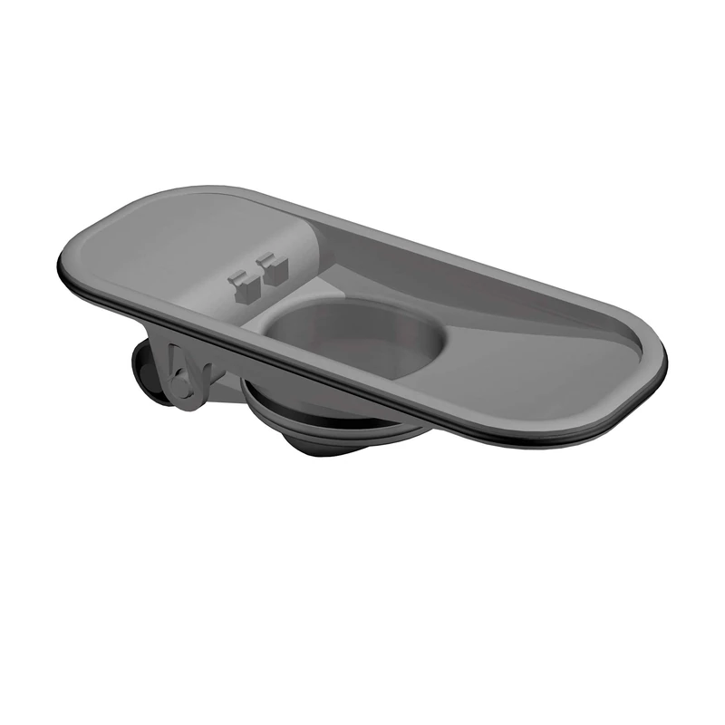 LUX ELEMENTS Waterless Odour Trap Shower Tub-Line BAZ Stop I Grey Multistop Odour, Foam & Vermin Barrier I Retrofit & Easy to Clean