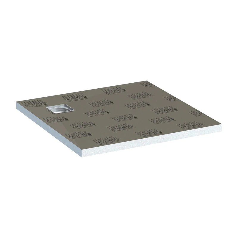 LUX ELEMENTS Ready to Tile, TUB-EQ 900 LTUBE10001, Gray, 90 x 90 cm