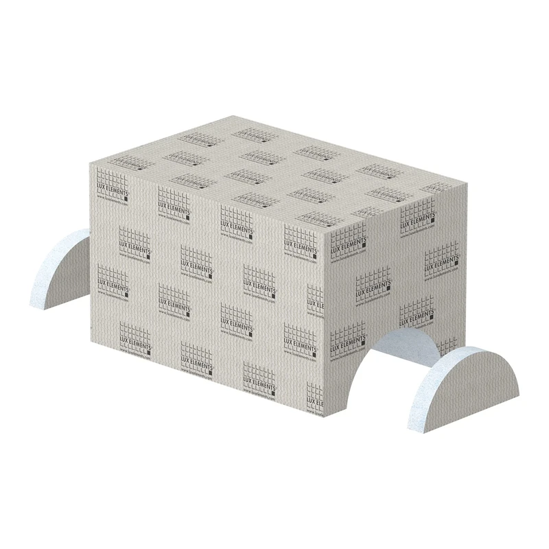 LUX ELEMENTS LREL8004 Relax-BA G 750 Bench Shape Solo Length 750 mm Prefabricated Benches for Bath and Shower Areas, Grey, 75 cm