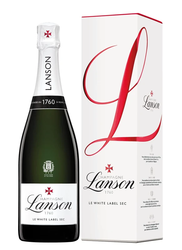 Lanson Le White Label Sec Champagne Gift Box - 75cl