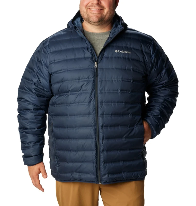 Columbia Men's Lake 22 Down Hooded Jacket, Hooded Puffer Down Jacket, Collegiate Navy, Size M
