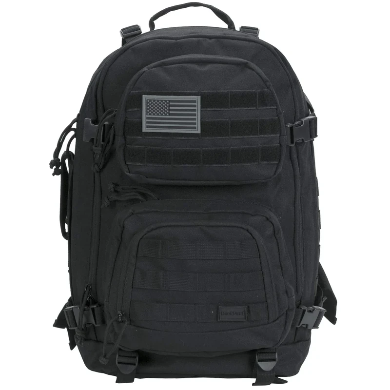 Rockland Military Tactical Laptop Backpack, Black, L, Military Tactical Laptop Backpack