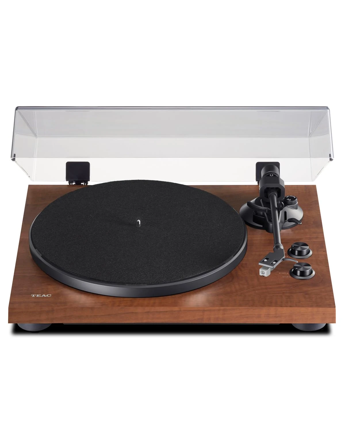 Teac TN-280BT-A3 Turntable with Bluetooth output (aluminium platter, belt drive, MM phono preamp, high-density MDF cabinet) Walnut Brown