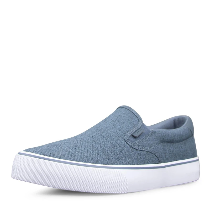 Lugz Men's Clipper Classic Slip-on Canvas Sneaker, Navy/White/Gum, 5.5 UK