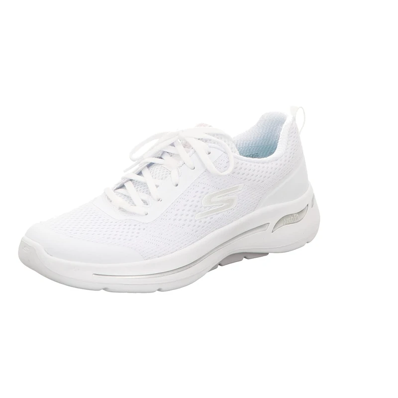 Skechers Go Walk Arch Fit - 124404 White/Silver 2 UK